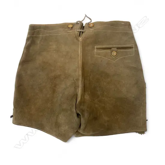 A pair of men's leather lederhosen,